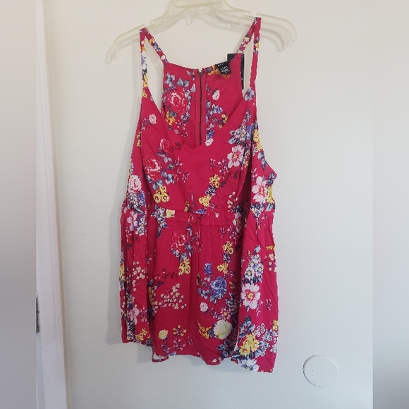 NWT Torrid Pink Floral Challis Babydoll Cami - Picture 2 of 6